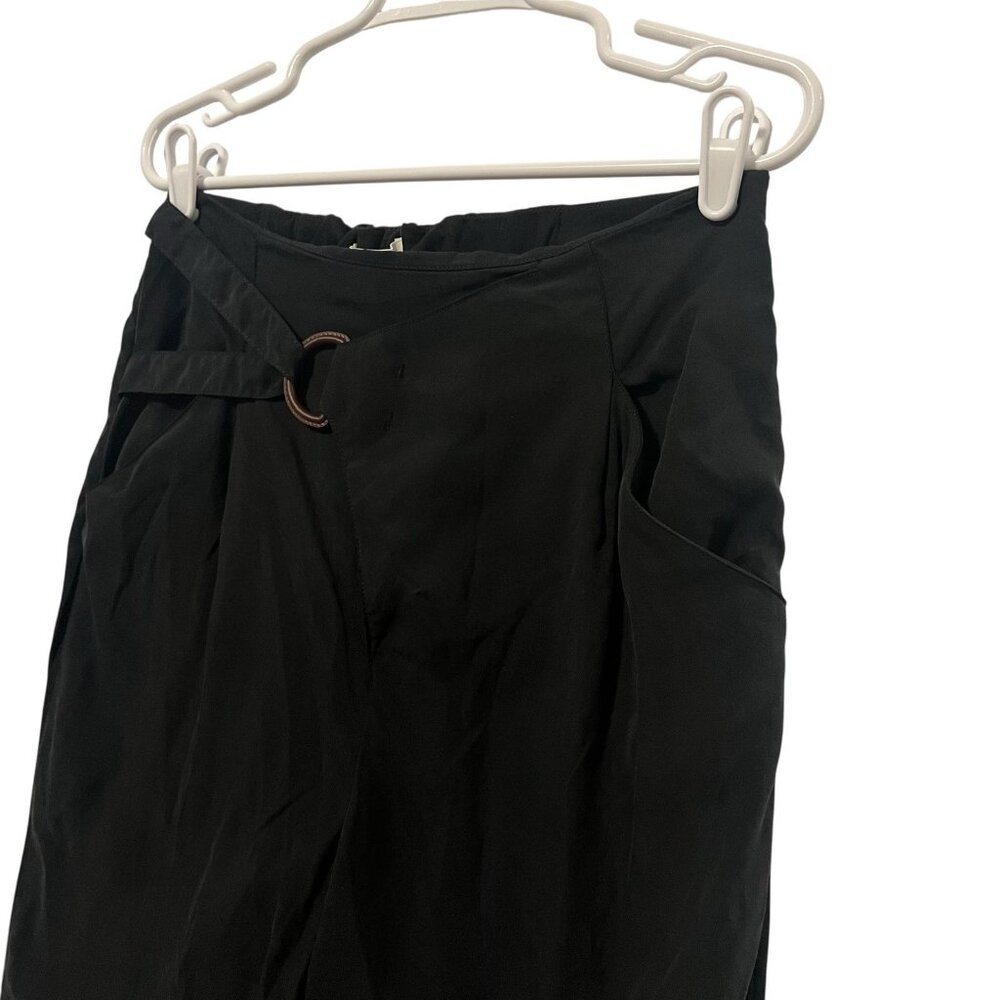 Anthropologie Women’s Pants Small Size Black Elastic Waist Pockets High Rise - Picture 10 of 12